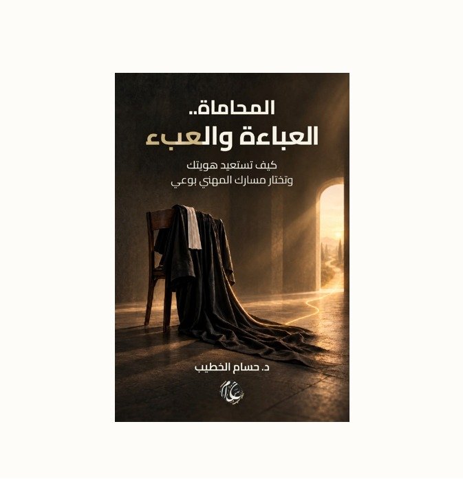 غلاف كتاب المحاماة.. العباءة والعبء للدكتور حسام الخطيب &mdash; كيف تستعيد هويتك وتختار مسارك المهني بوعي